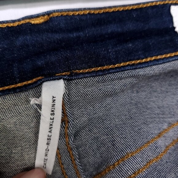 Rag & Bone Jeans Women’ S 27 Cate Mid Rise Ankle Skinny Dark Wash Blue Denim - Picture 13 of 14
